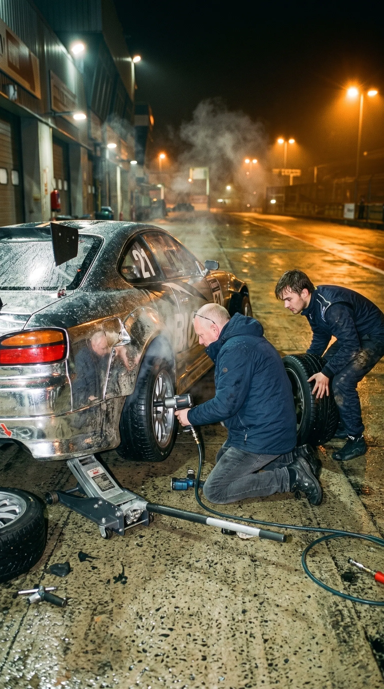 Wheel change, 2.4 s